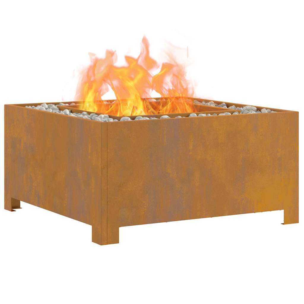 Fire Pit Castanho 60 x 60 x 30 cm Aço