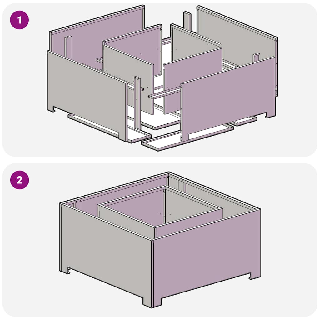 Fire Pit Preto 80 x 80 x 40 cm Aço laminado a frio
