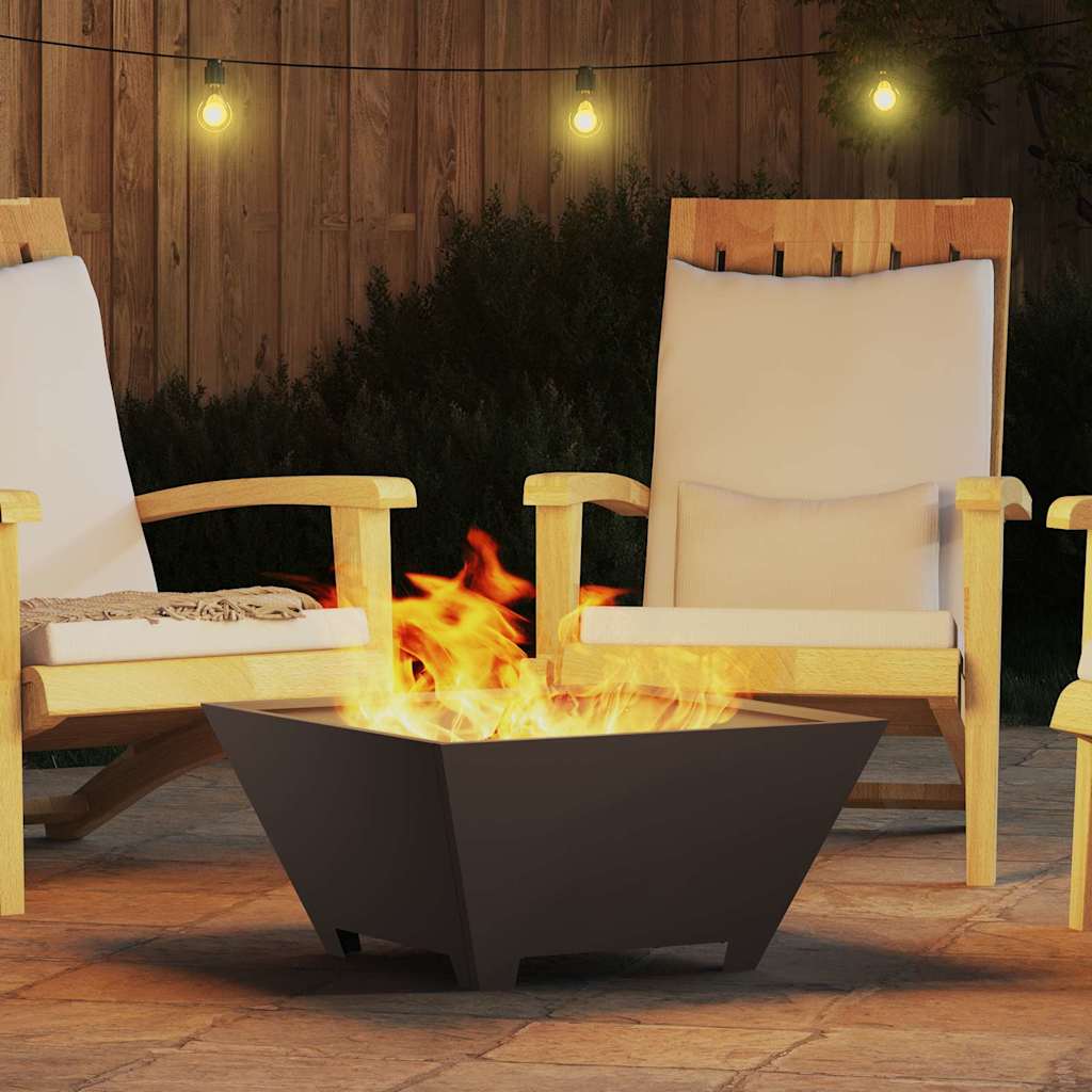 Fire Pit Preto 60 x 60 x 30 cm Aço
