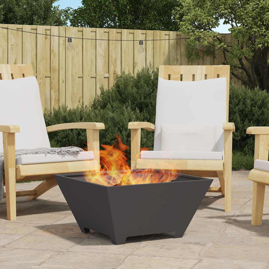 Fire Pit Preto 60 x 60 x 30 cm Aço