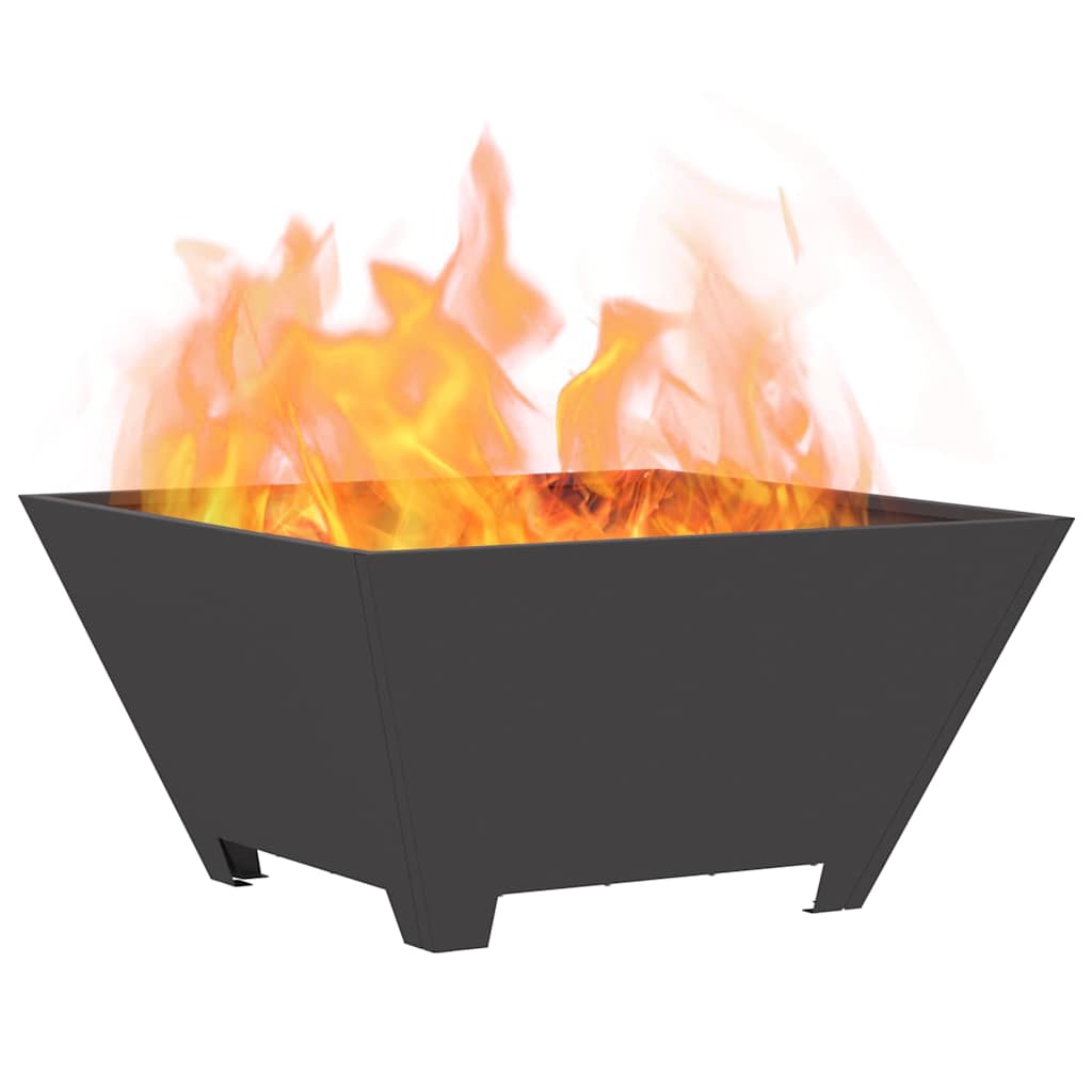 Fire Pit Preto 60 x 60 x 30 cm Aço