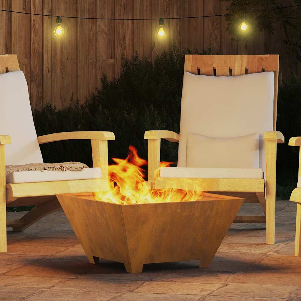 Fire Pit Castanho 60 x 60 x 30 cm Aço