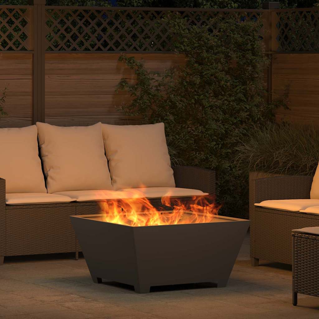 Fire Pit Preto 80 x 80 x 40 cm Aço