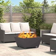 Fire Pit Preto 80 x 80 x 40 cm Aço