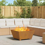 Fire Pit Castanho 80 x 80 x 40 cm Aço