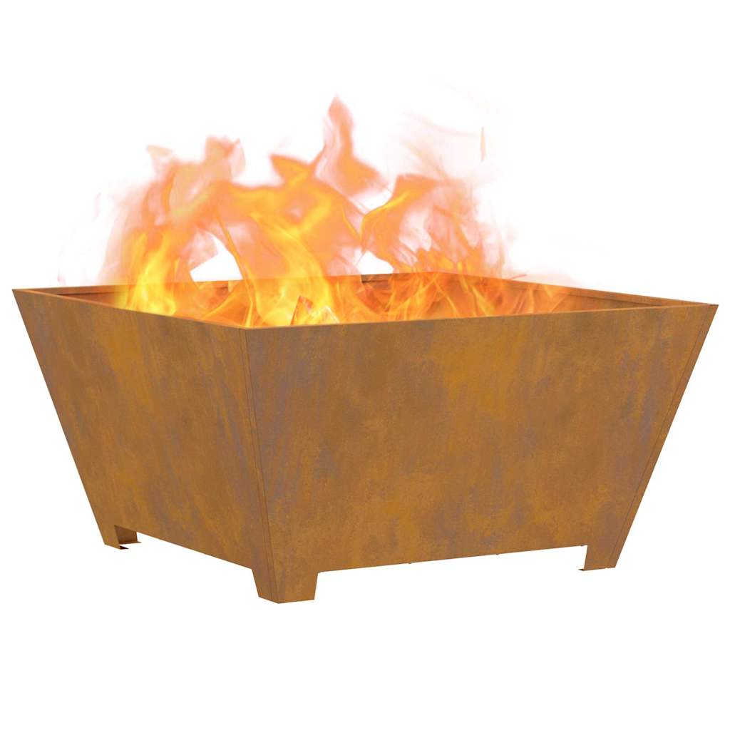 Fire Pit Castanho 80 x 80 x 40 cm Aço