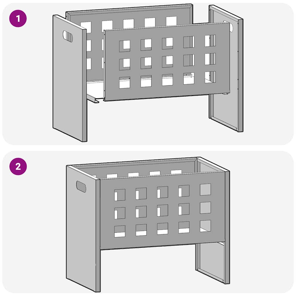 Fire Pit Preto 50 x 30 x 40 cm Aço