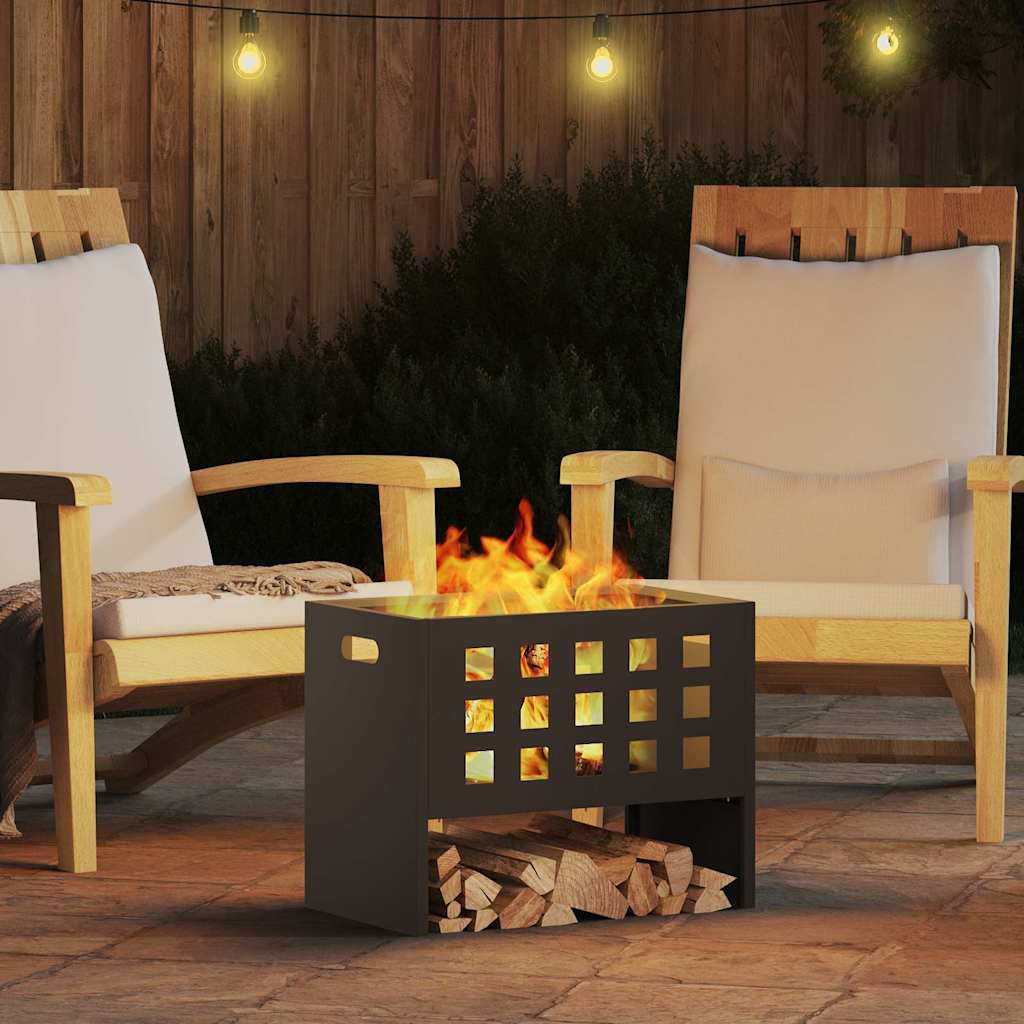 Fire Pit Preto 50 x 30 x 40 cm Aço