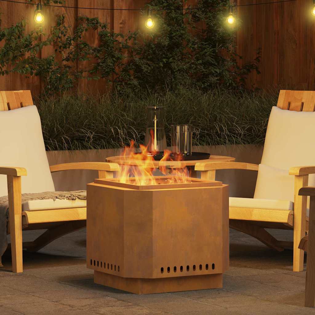 Fogueira Sem Fumaça Castanho 58 x 58 x 51 cm Aço