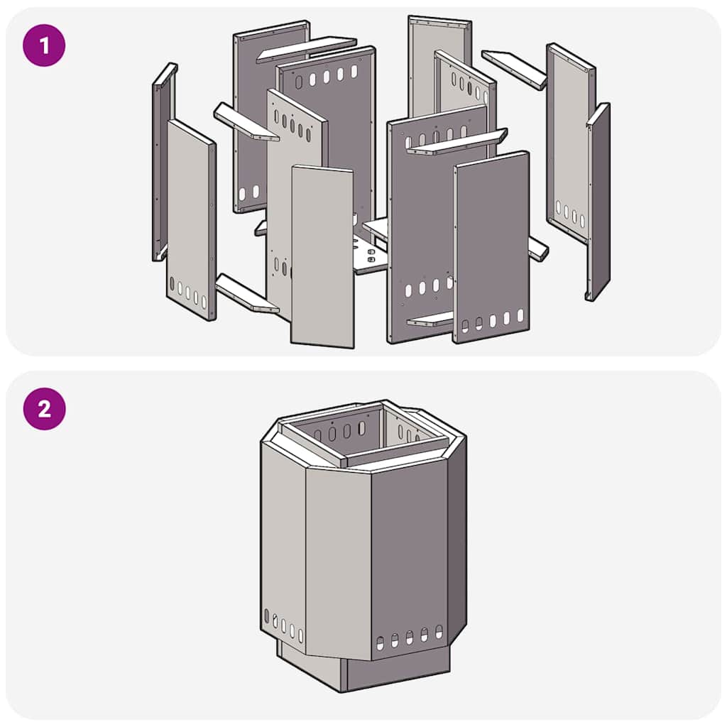 Fogueira Sem Fumaça Preto 48 x 48 x 51 cm Aço