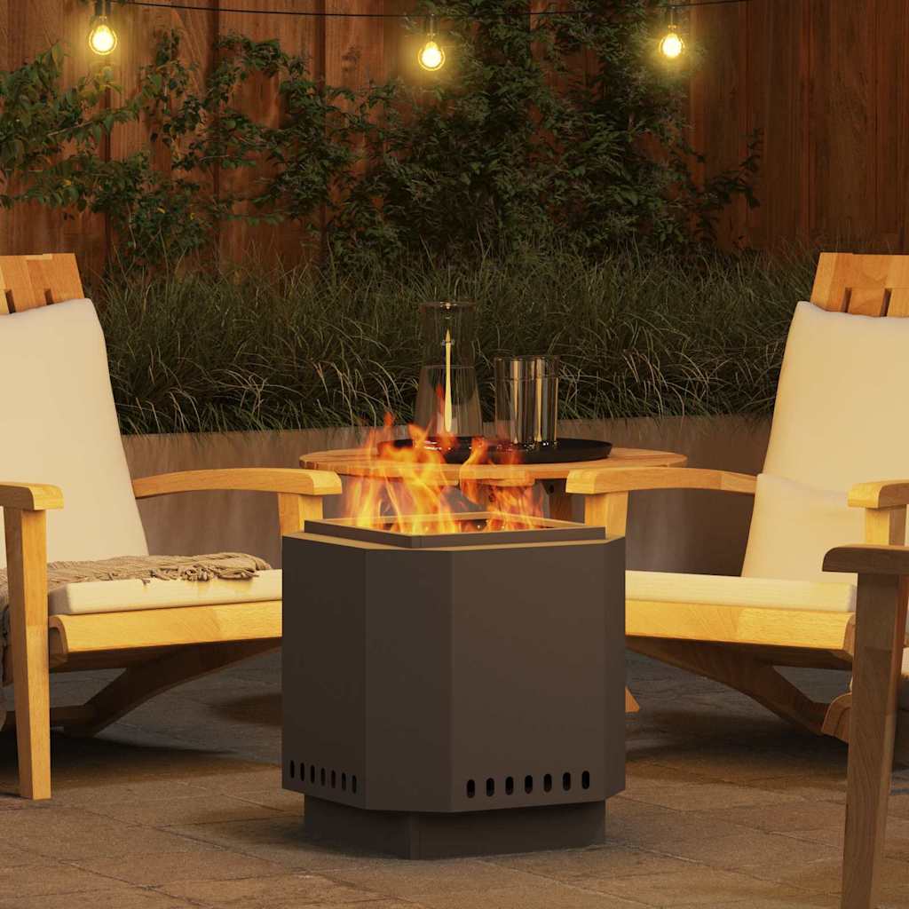 Fogueira Sem Fumaça Preto 48 x 48 x 51 cm Aço