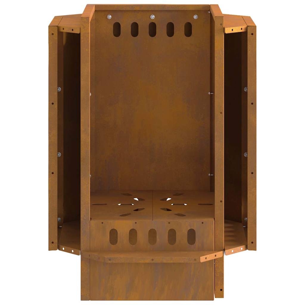 Fogueira Sem Fumaça Castanho 38 x 38 x 51 cm Aço