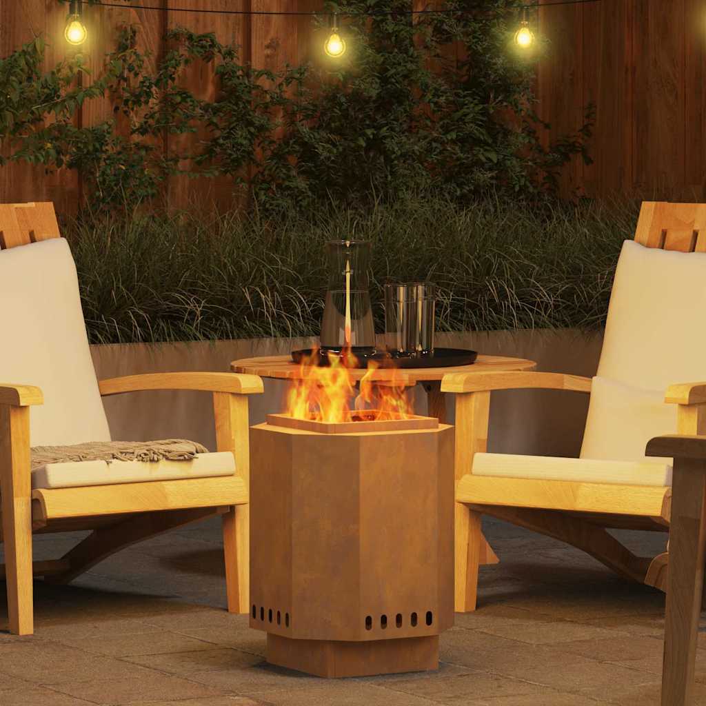 Fogueira Sem Fumaça Castanho 38 x 38 x 51 cm Aço