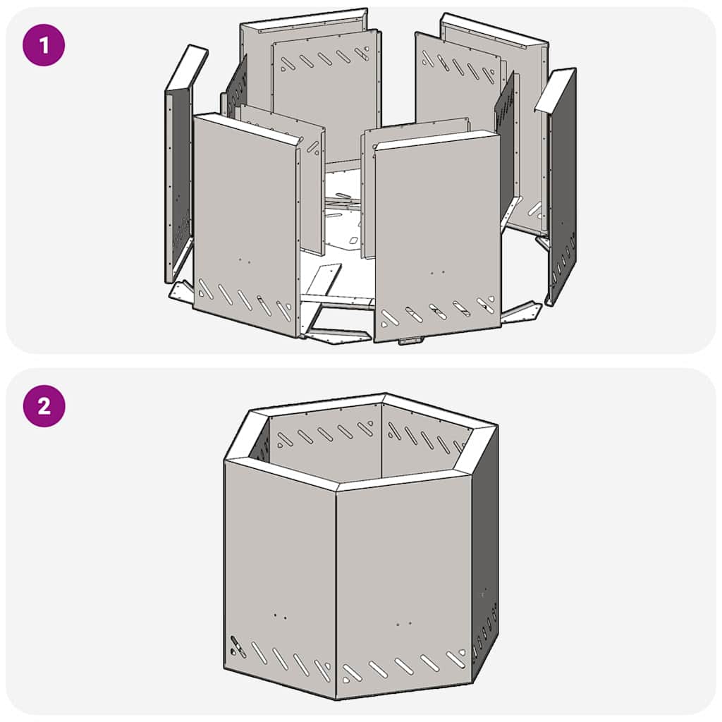 Fogueira Sem Fumaça Castanho 58 x 58 x 51 cm Aço