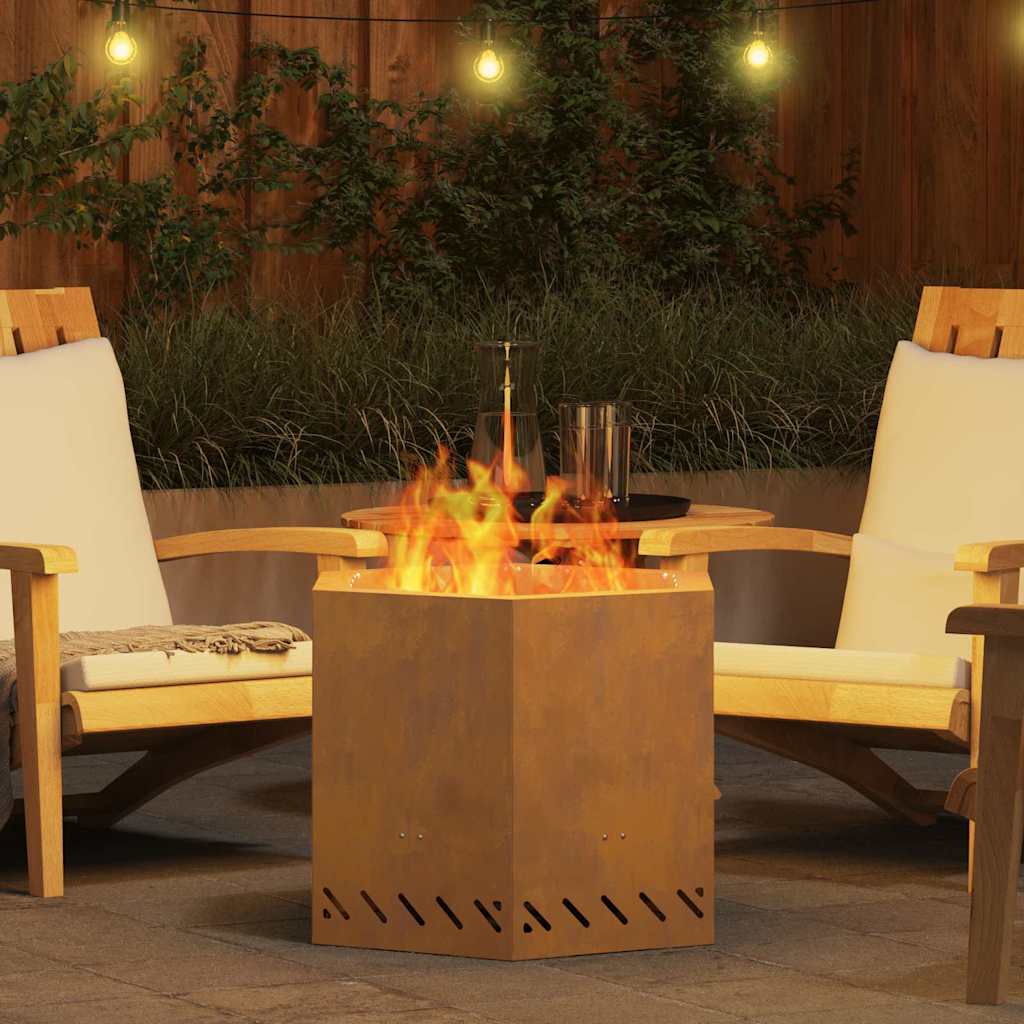 Fogueira Sem Fumaça Castanho 58 x 58 x 51 cm Aço