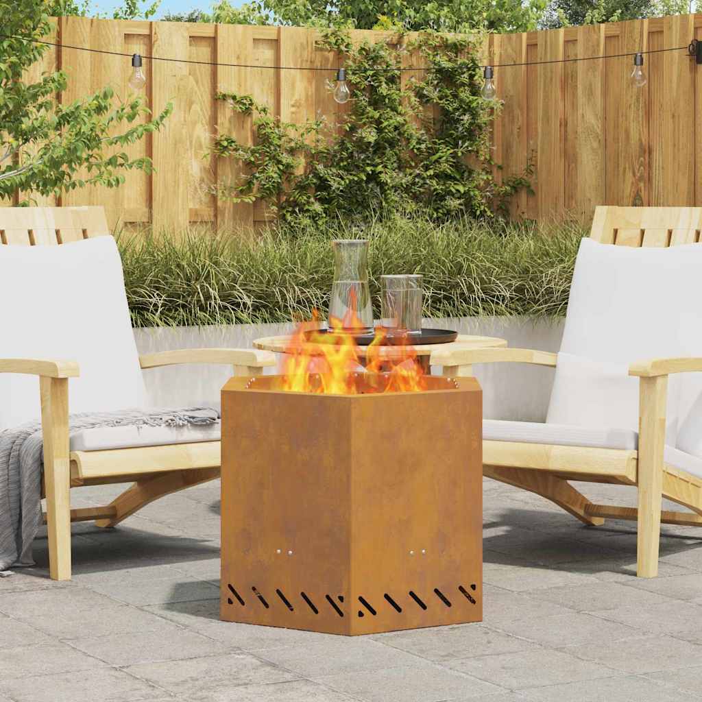 Fogueira Sem Fumaça Castanho 58 x 58 x 51 cm Aço