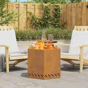 Fogueira Sem Fumaça Castanho 58 x 58 x 51 cm Aço