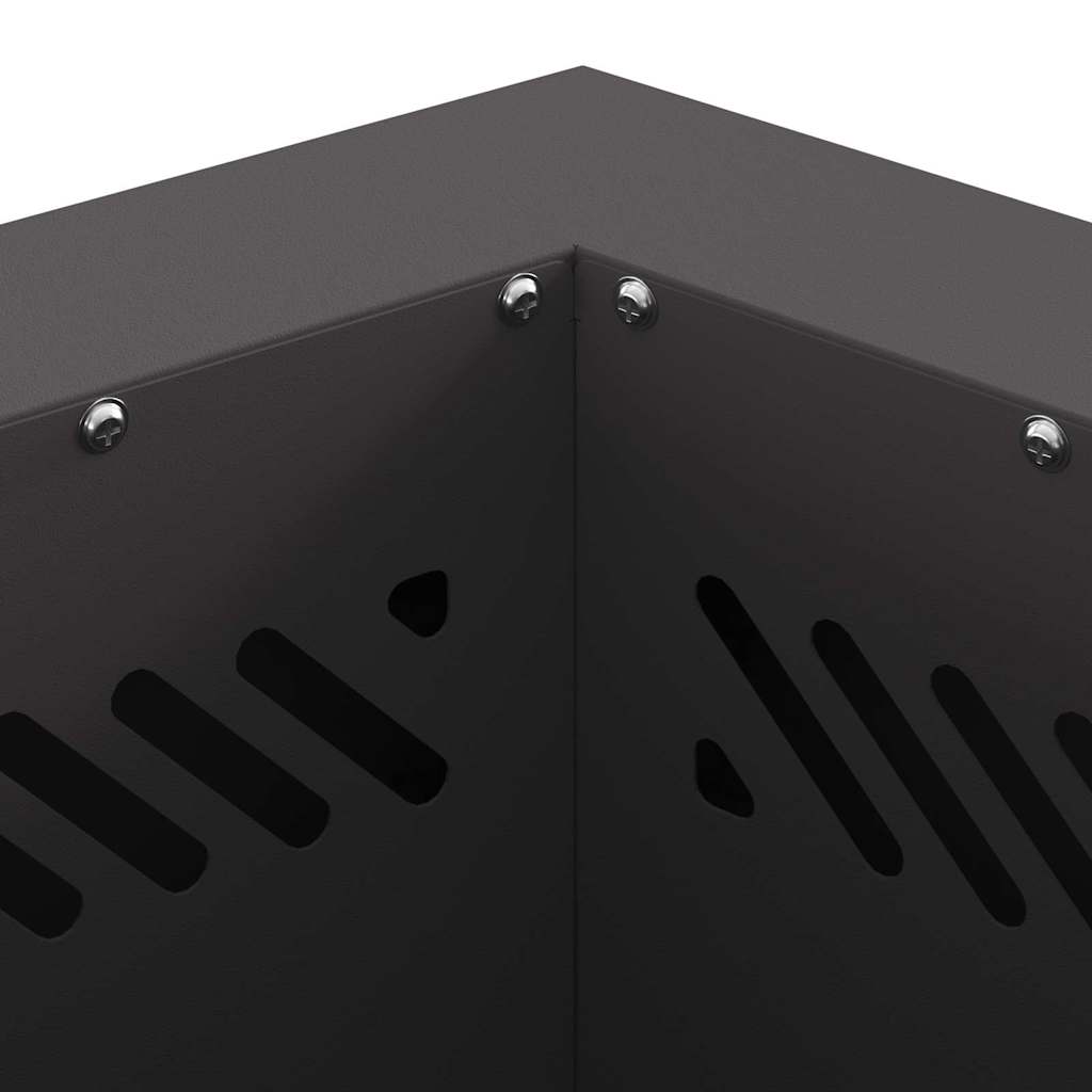 Fogueira Sem Fumaça Preto 38 x 38 x 51 cm Aço