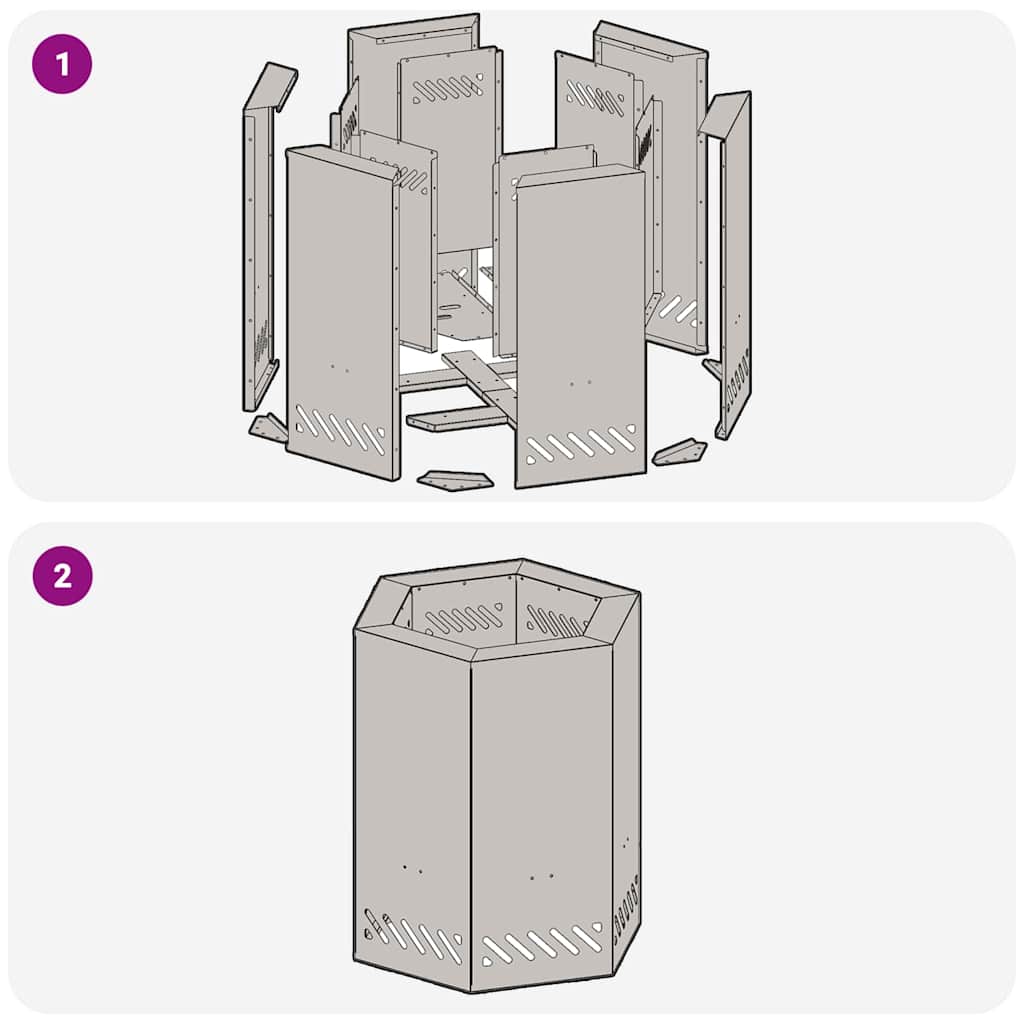 Fogueira Sem Fumaça Preto 38 x 38 x 51 cm Aço