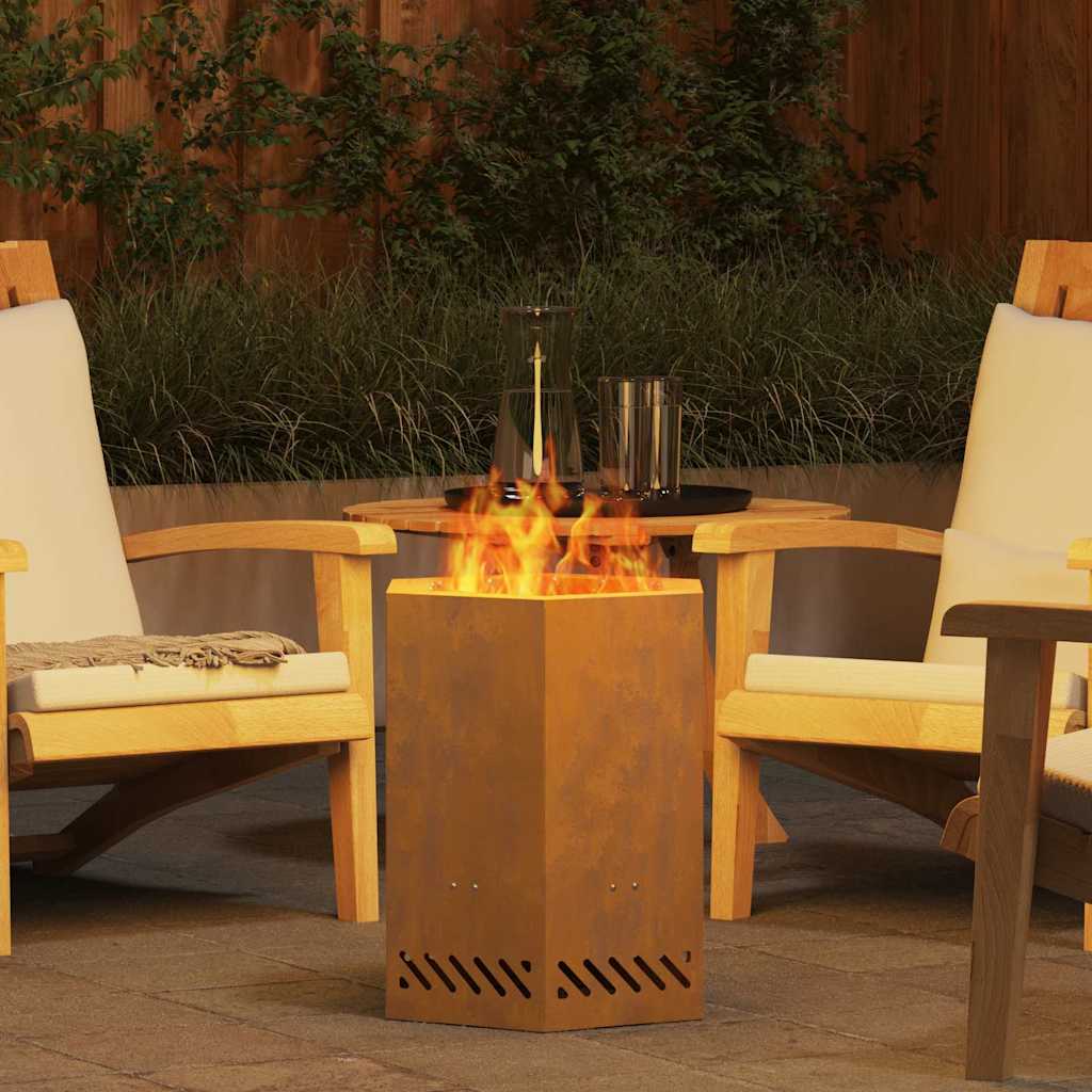 Fogueira Sem Fumaça Castanho 38 x 38 x 51 cm Aço