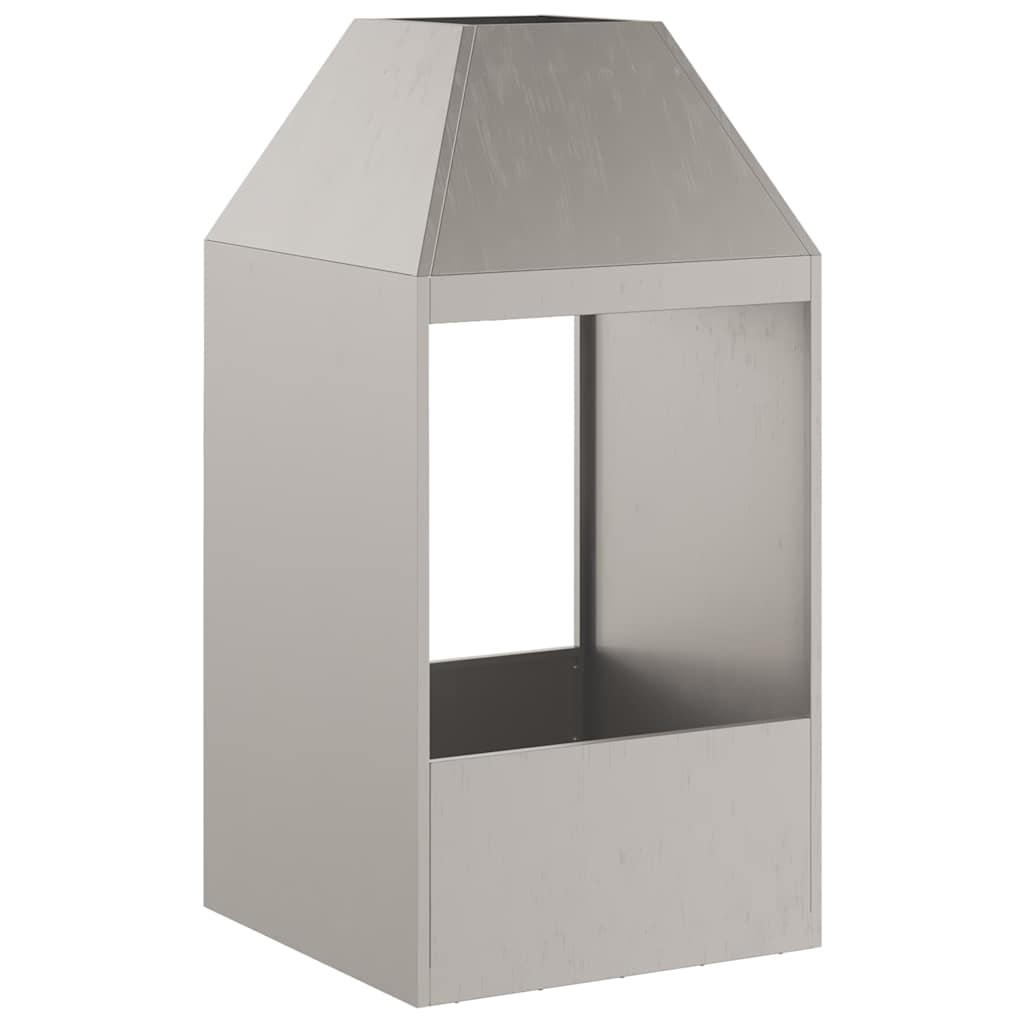 Fire Pit Castanho 50 x 50 x 100 cm Aço