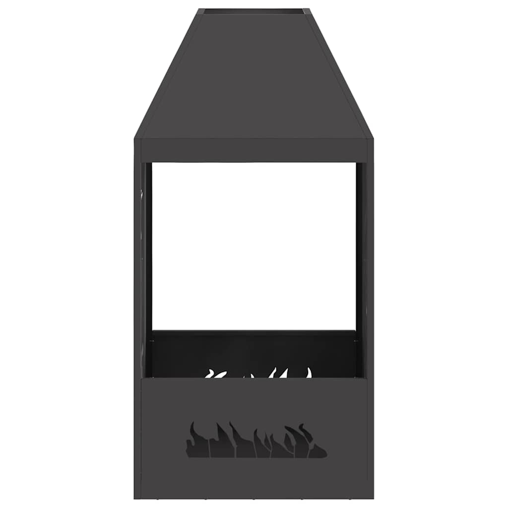 Fire Pit Preto 50 x 50 x 100 cm Aço