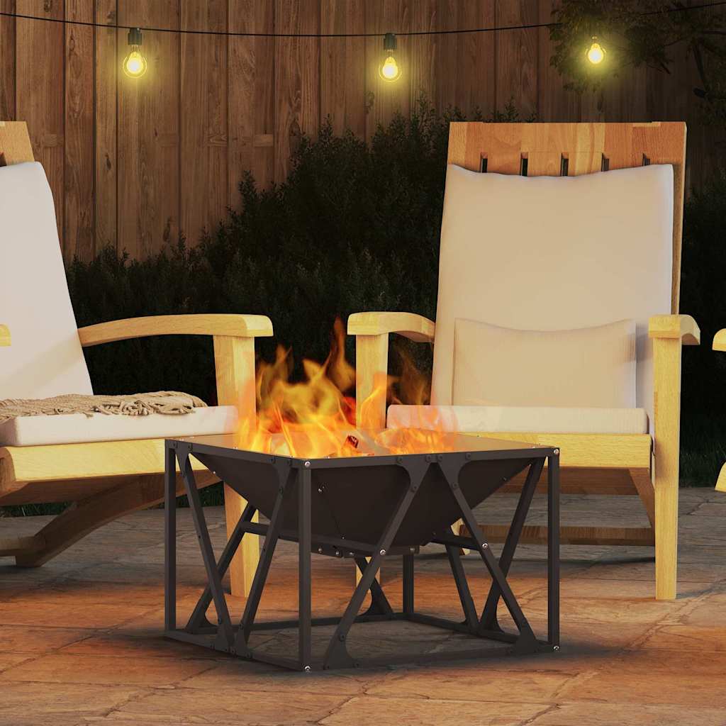 Fire Pit Preto 50 x 50 x 35 cm Aço