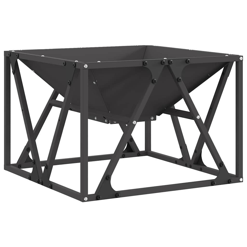 Fire Pit Preto 50 x 50 x 35 cm Aço