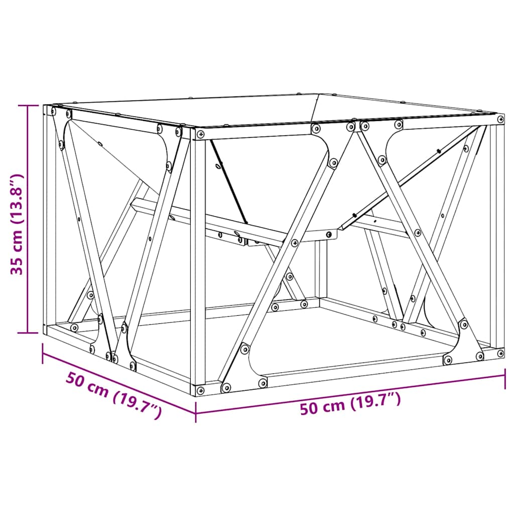 Fire Pit Preto 50 x 50 x 35 cm Aço