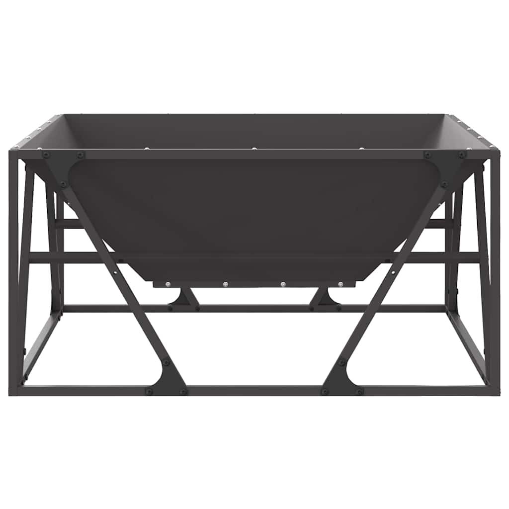 Fire Pit Preto 80 x 80 x 40 cm Aço