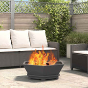 Fire Pit Preto 75 x 75 x 28 cm Aço