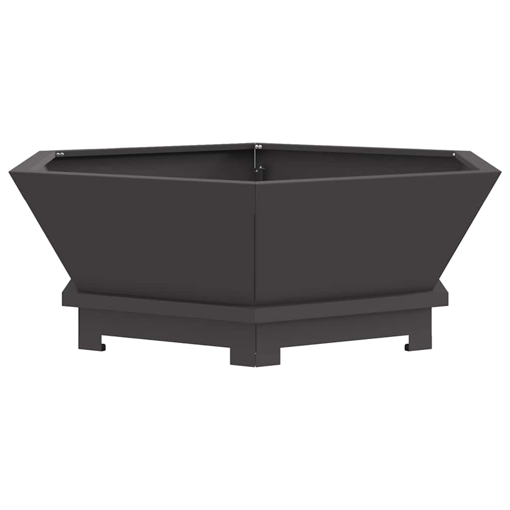 Fire Pit Preto 75 x 75 x 28 cm Aço