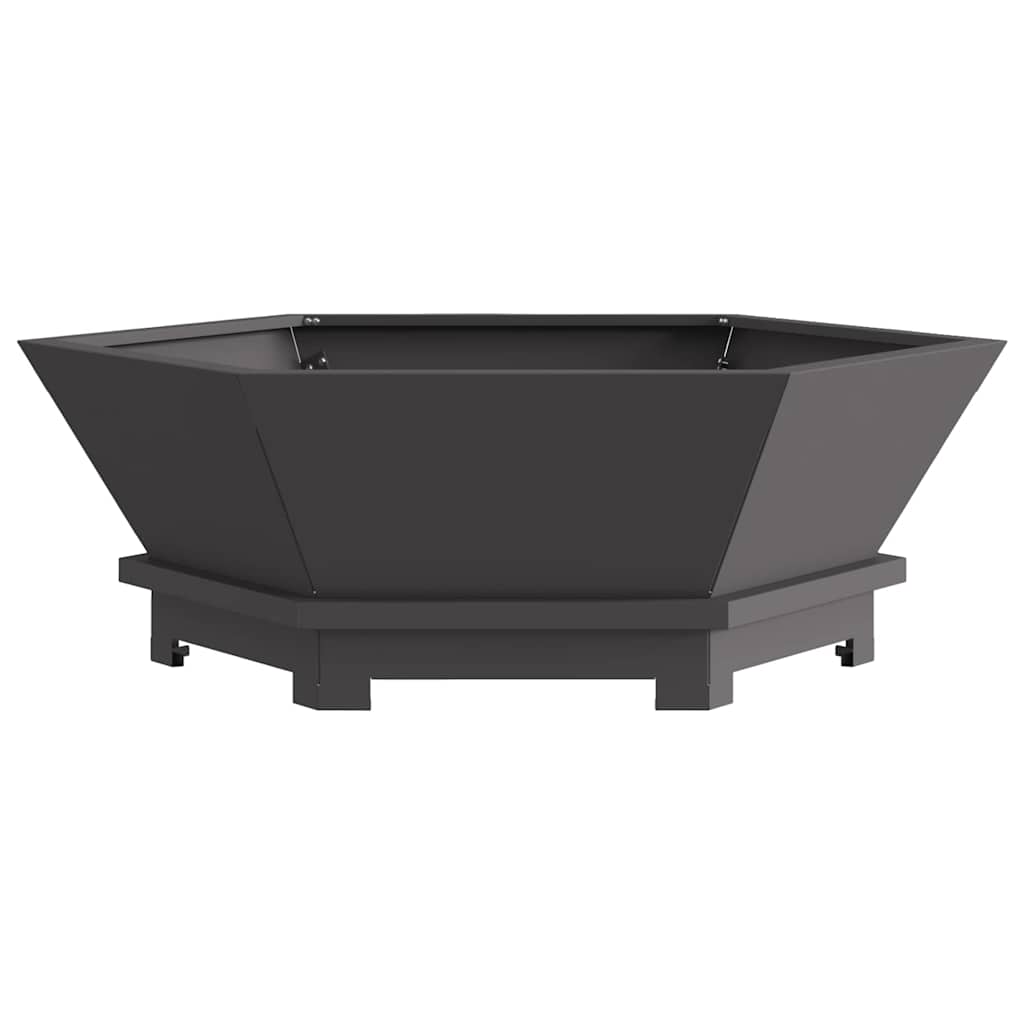 Fire Pit Preto 75 x 75 x 28 cm Aço