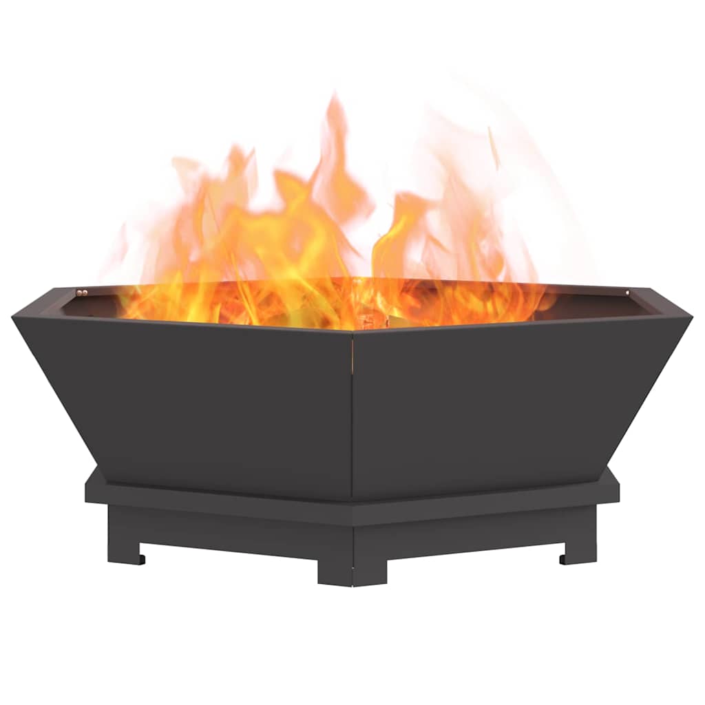 Fire Pit Preto 75 x 75 x 28 cm Aço