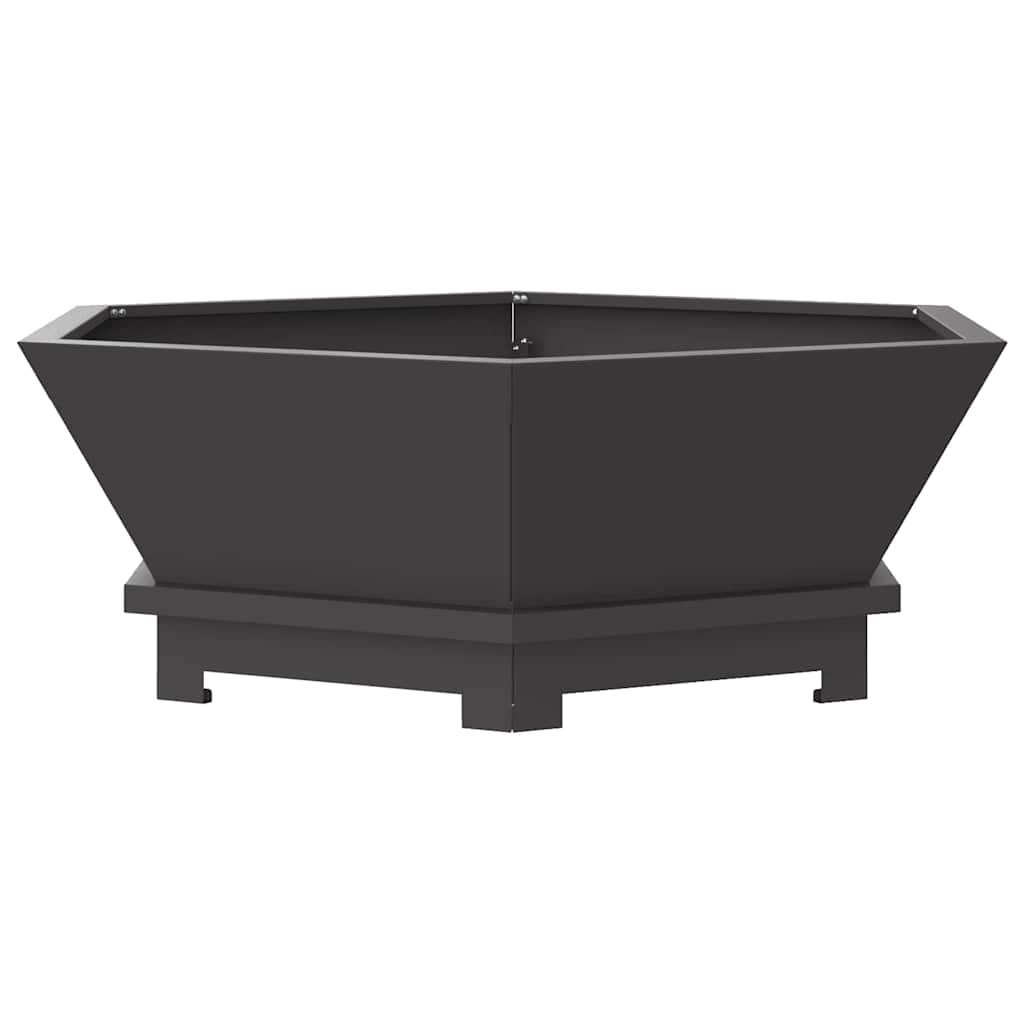 Fire Pit Preto 75 x 75 x 28 cm Aço