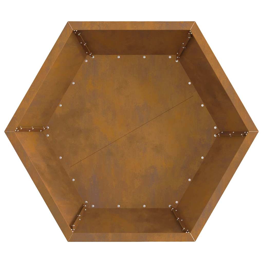 Fire Pit Castanho 75 x 75 x 28 cm Aço corten