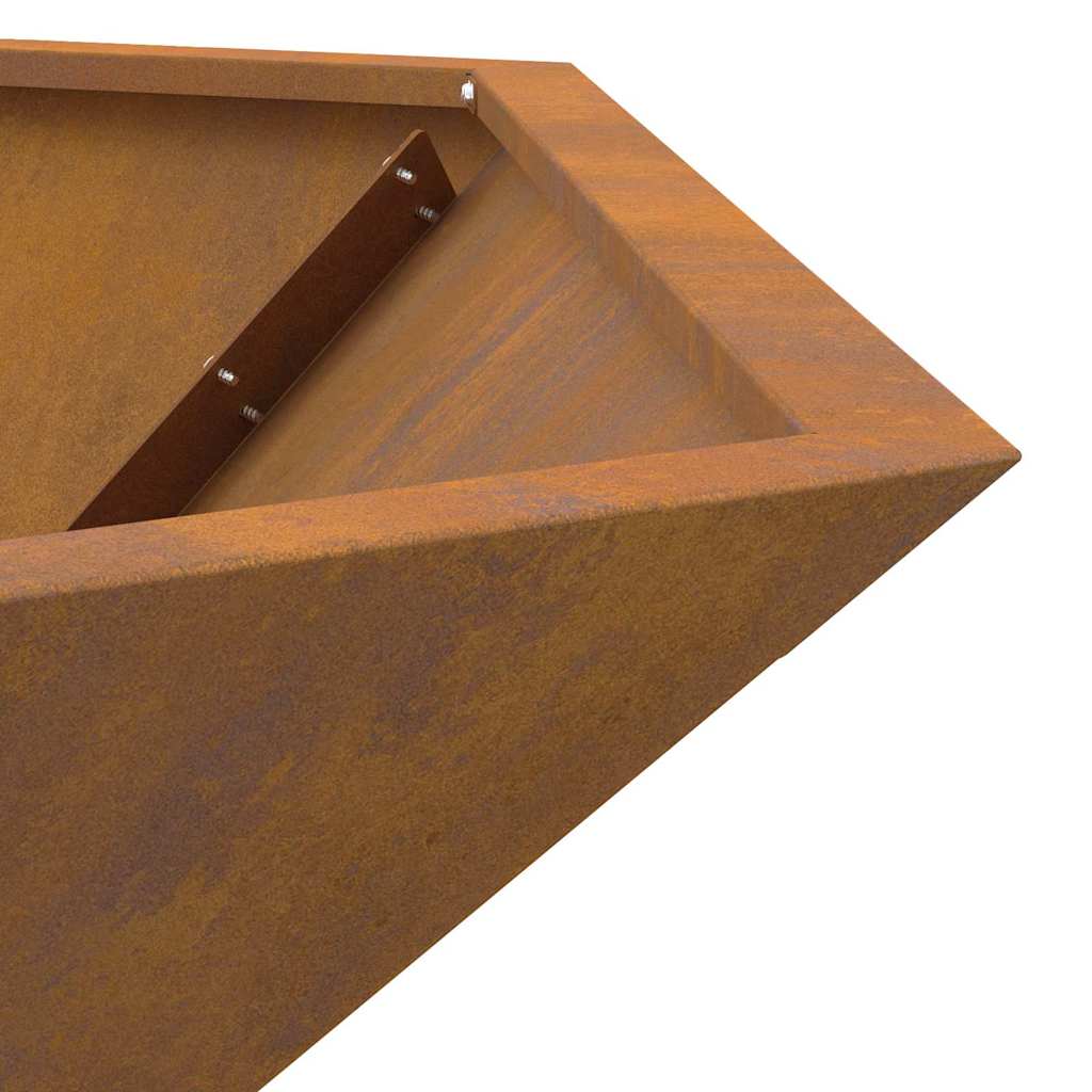 Fire Pit Castanho 100 x 100 x 28 cm Aço corten