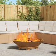 Fire Pit Castanho 100 x 100 x 28 cm Aço corten