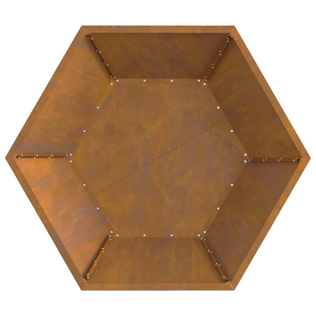 Fire Pit Castanho 100 x 100 x 28 cm Aço corten