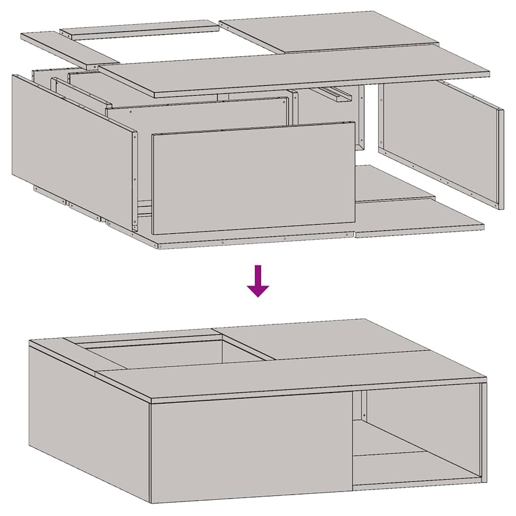 Fire Pit Castanho 100 x 100 x 30 cm Aço corten