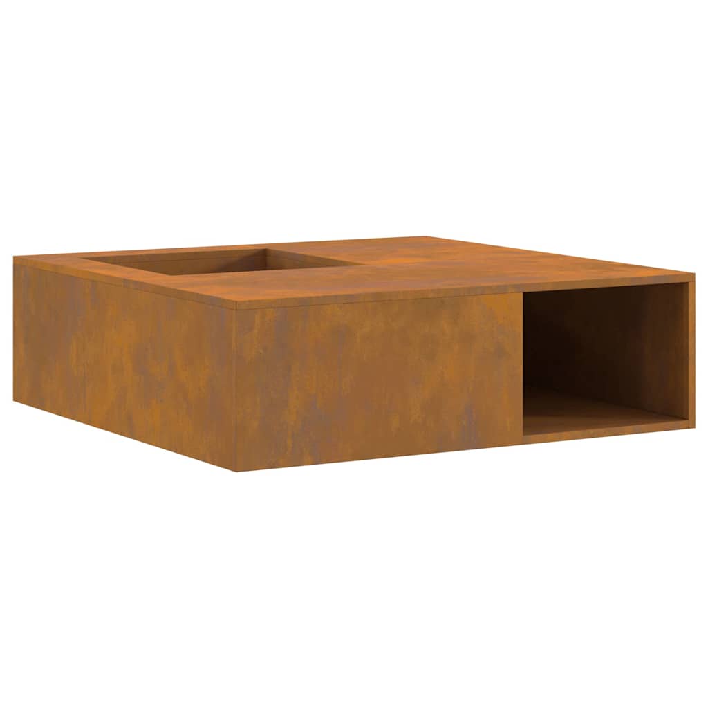 Fire Pit Castanho 100 x 100 x 30 cm Aço corten