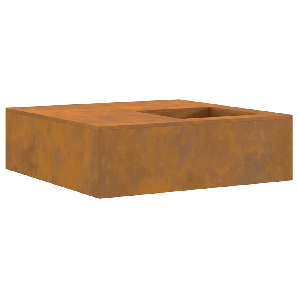 Fire Pit Castanho 100 x 100 x 30 cm Aço corten