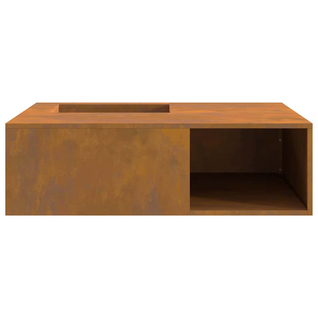 Fire Pit Castanho 100 x 100 x 30 cm Aço corten