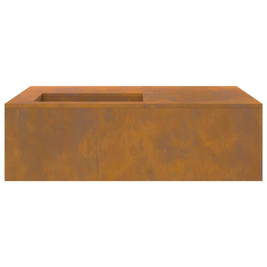 Fire Pit Castanho 100 x 100 x 30 cm Aço corten