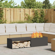 Fire Pit Preto 160 x 45 x 35 cm Aço