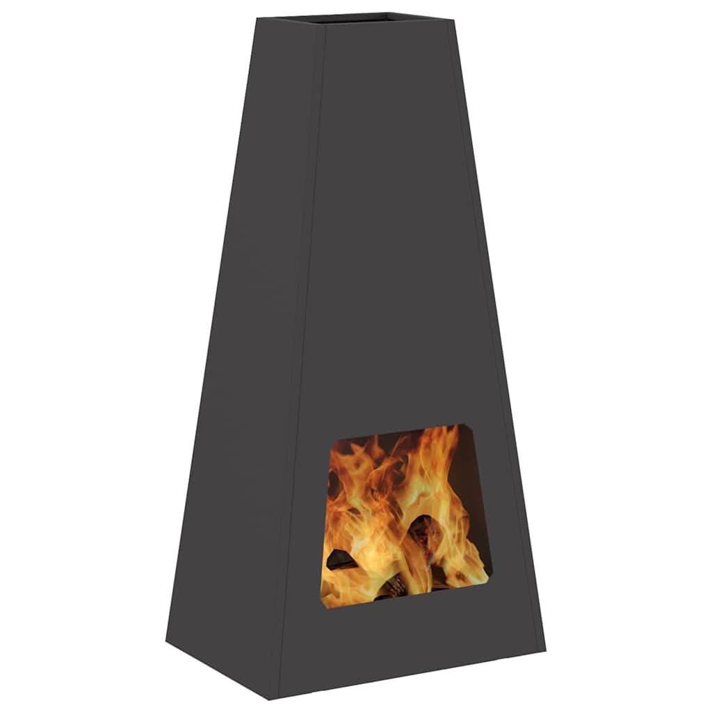 Fire Pit Preto 50 x 35 x 100 cm Aço
