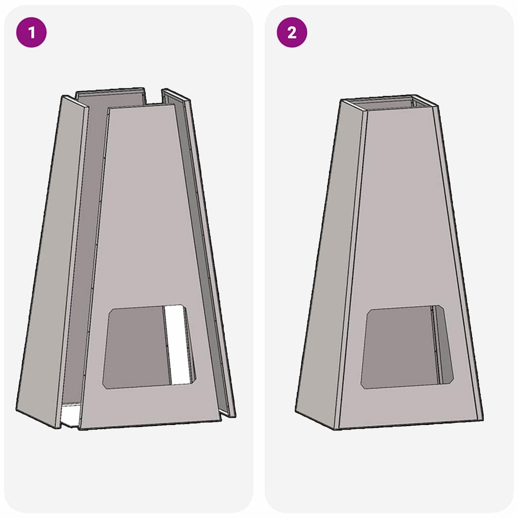 Fire Pit Castanho 50 x 35 x 100 cm Aço corten