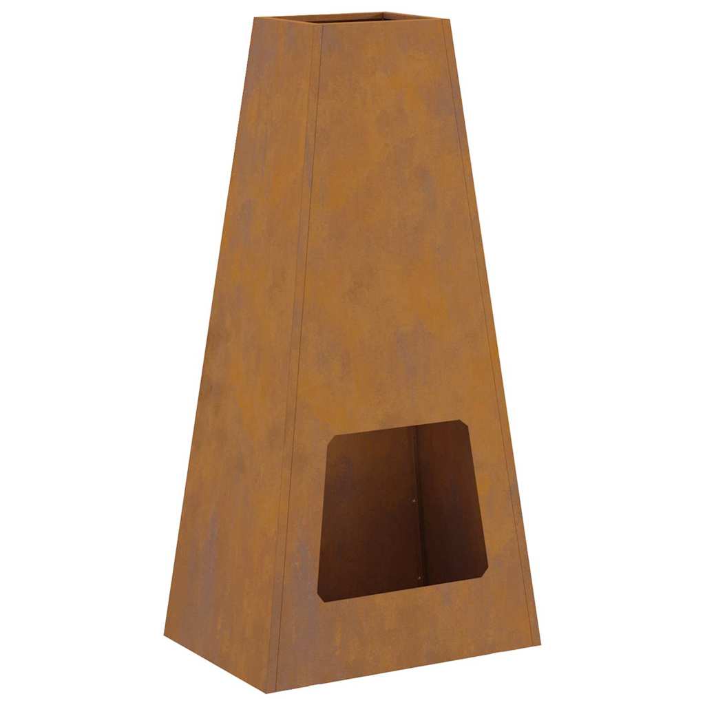Fire Pit Castanho 50 x 35 x 100 cm Aço corten