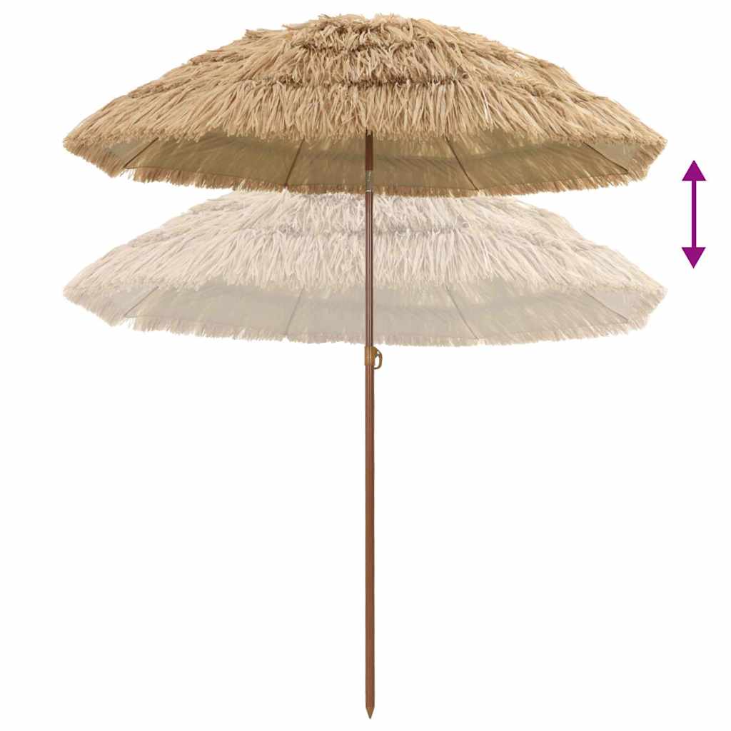 Parasol de Praia Castanho Ø 160 x 196 cm Aço