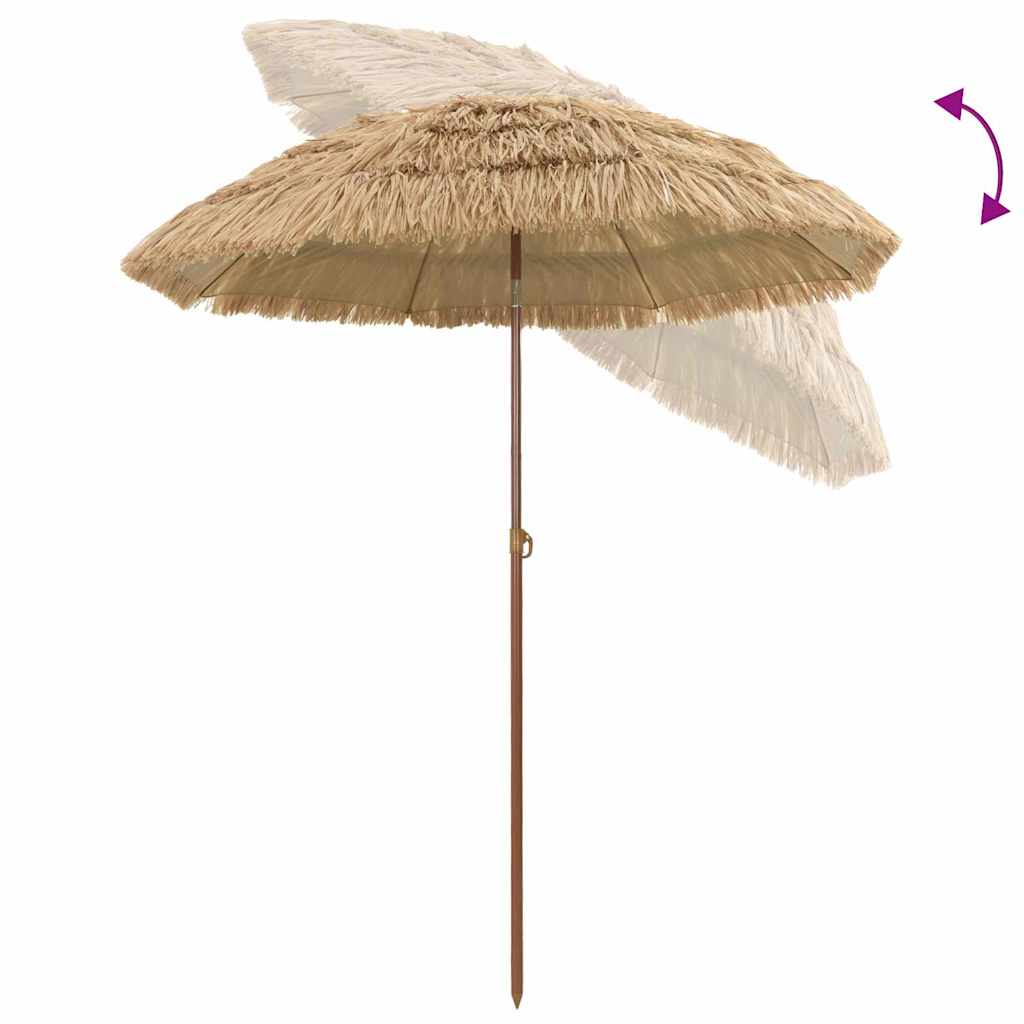 Parasol de Praia Castanho Ø 160 x 196 cm Aço